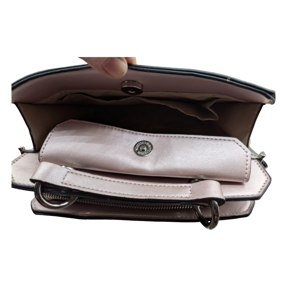 Steve Madden Pink Crossbody Bag with Matching Coin Pouch and Logo Strap - Picture 5 of 7